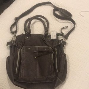 Charcoal grey crossbody purse